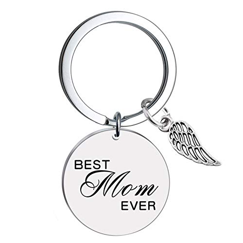 Keychains for Women Christmas Gifts for Mother from Son Daughter Husband,Mothers Day Birthday Thanksgiving Day Present for Mom Keychains for Car Keys with Loving Massage of Best Mom Ever