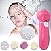Aronpro 5 in 1 Electric Facial Cleansing Brush, Beauty Face Care Massager Facial Cleaner Massage Tool Suitable for Different Skin Types