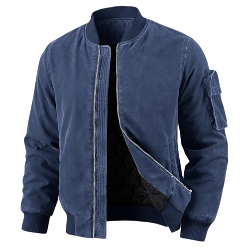 Men's Vintage Casual Bomber Military Flight Jacket