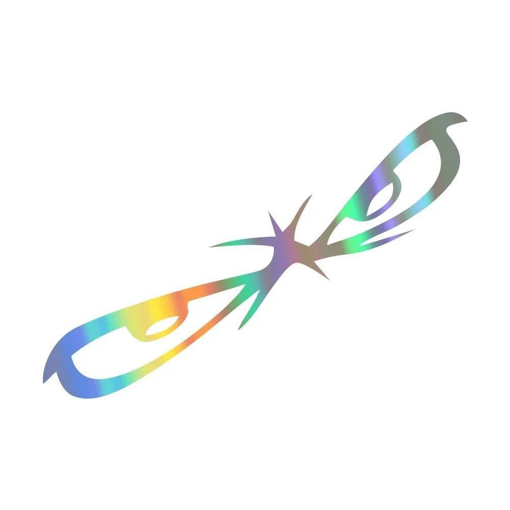 Bertdcx Colorful Laser Auto Accessory Evil Eyes Car Front Windshield Sticker Vinyl Decal Decoration Accessories(Colorful Laser)