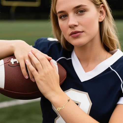 Softball/Baseball/Football/Soccer/Basketball/Tennis/Volleyball Infinity Bracelets for Girls Women,14K Gold Plated Sport Accessories Birthday Christmas Jewelry Gifts for Women Girls Mom2