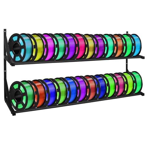 Upgrade 3D Printer Filament Storage Rack - Holds 24 Rolls
