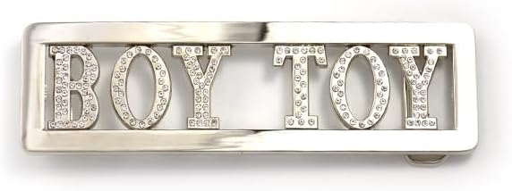 Boy Toy Belt Buckle - With White Real Leather Belt - Ideal For Fancy Dress and Office Parties and Special Occasions