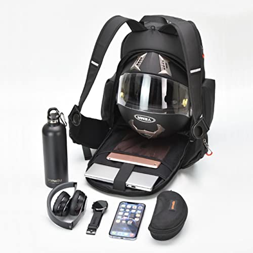 Anemilu Motorcycle Backpack Waterproof Motorcycle Helmet Bag For Men, Expandable Helmet Backpacks Cycling Helmet Storage Hiking Helmet Bags Military Tactical Backpack 28/39L #TOP5