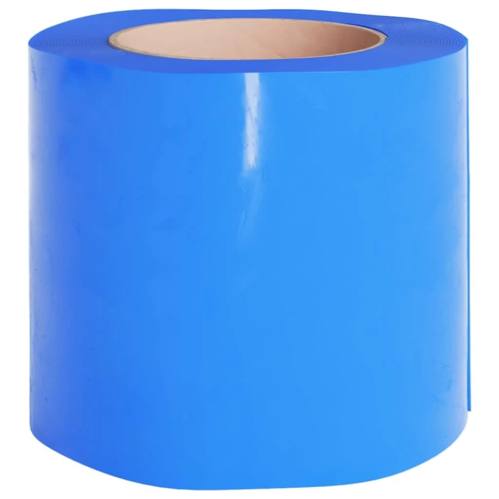 Cortina de puerta azul de PVC 200 mm de ancho 1,6 mm de grosor 25 m de longitud con protección visual y protección contra el frío para ventanas, puertas, balcones, salones, dormitorios
