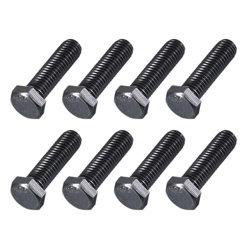 Image of METALLIXITY Hex Head Bolts (3 /8-16 x 1-1 /2 inch) 8Pcs, 304 Stainless Steel 18-8, Fully Threaded, External Hex Drive, Hex Head Screw Bolt, Black Oxide