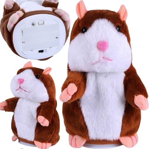 Retoo Sprechende Hamster Spielzeug Wiederholt Talking Plüschtier Elektronische, Lustige Kinder Stofftiere,Record Interaktives für Baby Kinder Kids, Early Learning, Geburtstagsgeschenk