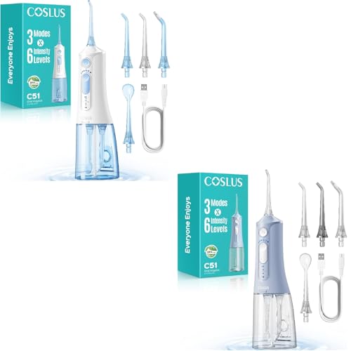 Image of Portable Water Flosser for Teeth C51 Arctic White & Blue