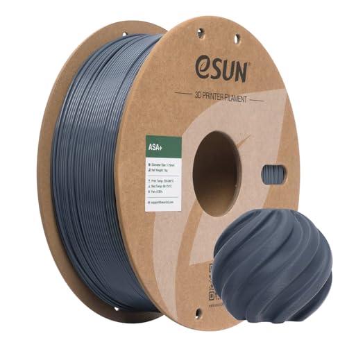 eSUN ASA+ Filament 1.75mm Wetterbeständiges 3D Drucker Filament 1KG Spule (2.2 LBS) 3D Druck Materialien für 3D Drucker Grau