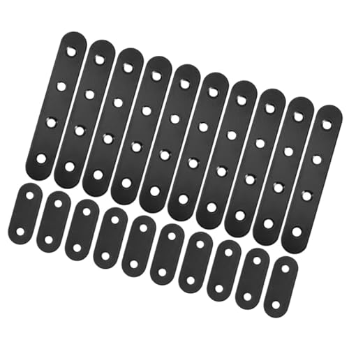 OSOLADY Furniture Plates Stainless Steel 20pcs Straight Plates Mending Plates Repair Fixing Bracket Easy Install