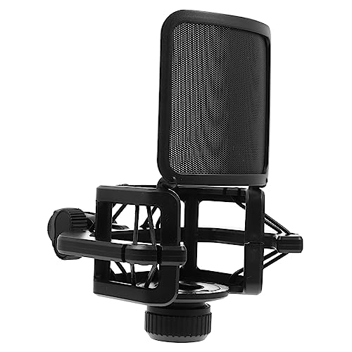 VANZACK 1Set Mic Vibration Rack with Shield Filter Shockproof Microphone Mount for Broadcasting Rooms Video Studios Ktv Durable and Stable Mic Holder Compatible