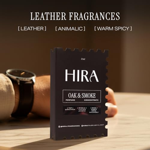 Image of HIRA Oak and Smoke Perfume for Man 10ml | Long Lasting Eau De Parfum Premium Luxury Smell | Men Perfume with Earthy, Fresh & Citrus Scent | Pocket Sized, Travel Friendly