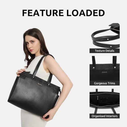 Image of The Gusto Estelle - Premium Vegan Leather Tote Bag for Women | Stylish Hand Bag /Shoulder Bag with Zip | College, Casual Use, Office Tote Bag