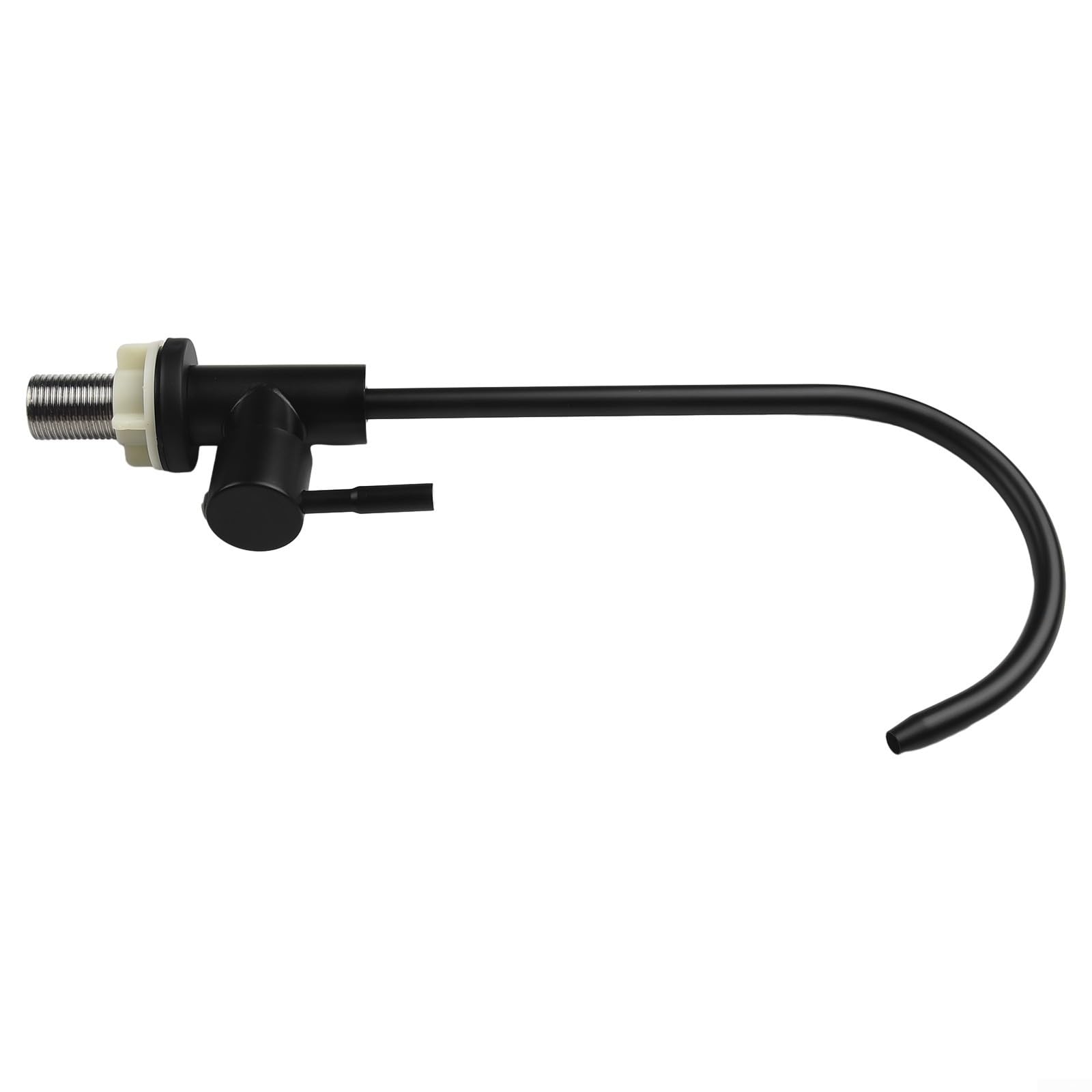 Grifo purificador de agua, filtro de agua potable de ósmosis inversa G1/2 con cuello de cisne (negro)