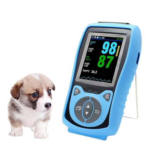 Pulsioxímetro Veterinario, Monitor De Oxígeno Portátil Para Animales, Con Pantalla TFT De 2,8 Pulgadas Y Sensor De Lengua Y Oreja, Para Gatos, Perros Y Animales De Hospital