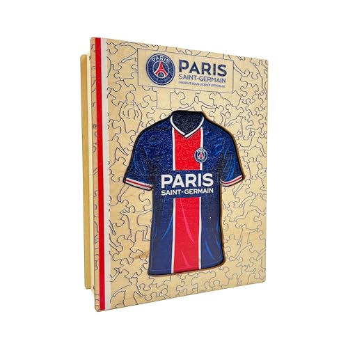 Iconic Puzzles - PSG Jersey, 100% eco-sustainable wooden puzzle with official license,Size M, 270 Pcs - Image 4