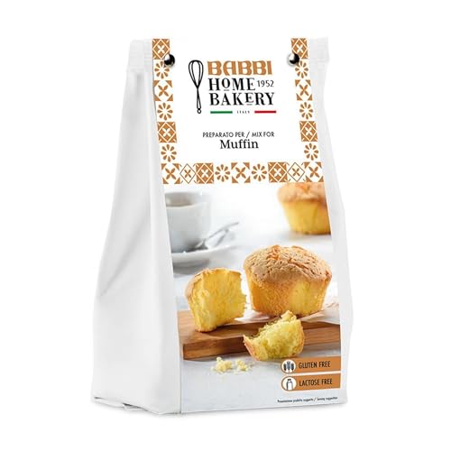 Babbi Home Bakery, Muffin and Bread Baking Mix, 14.11 Oz (400g), Premium Italian Breakfast Mixes, Easy to Use, Gluten Free, Lactose Free, Perfect for Gift Giving