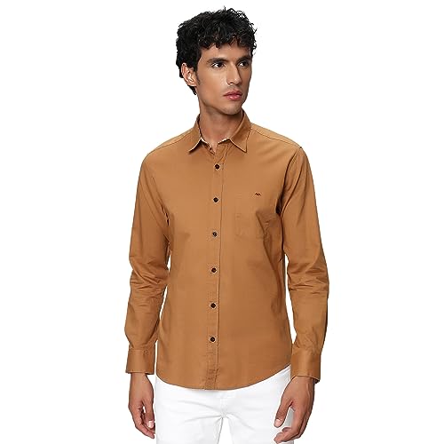 Image of MUFTI Mens Cotton Linen Slim Fit Shirt