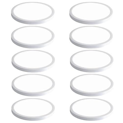 Probapro 10pcs 28W Badezimmer Deckenleuchte, LED Deckenleuchten, Warm White Indoor Flush Mount Deckenleuchte, Runde Deckenleuchten Fitting für Schlafzimmer Esszimmer Küche Büro Cover