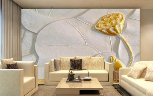 Décor mural lotus 3D pour insuffler la sérénité dans votre salon - 2