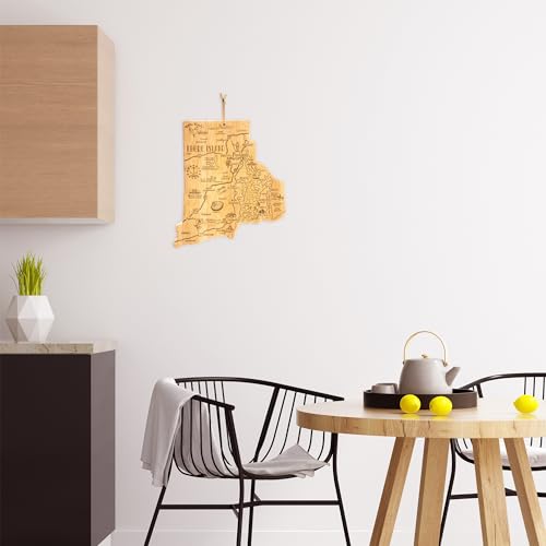 Tabla de cortar Bamboo con forma de Rhode Island miniatura 3