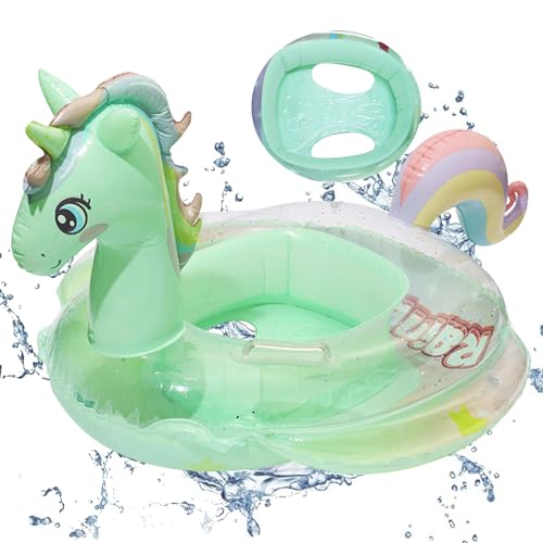 Flotador Bebe, Unicornio Anillo de Natación Inflable, Asiento de Piscina para Niños, Asiento Inflable de Flotador para Bebé, Flotador Anillo de Natación de Entrenamiento para Bebés Niño 6-36 Meses(B)
