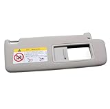 Sun Visor for VW Golf MK7, Passat B8, Jetta MK7, T-Cross, T-ROC (2013-2021), Passenger Side, with Vanity Mirror, Direct Replacement, OEM# 5GG857552 / 5GG857551