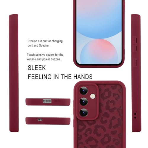 Image of Compatible with Samsung Galaxy S24 FE Case, Wine Red