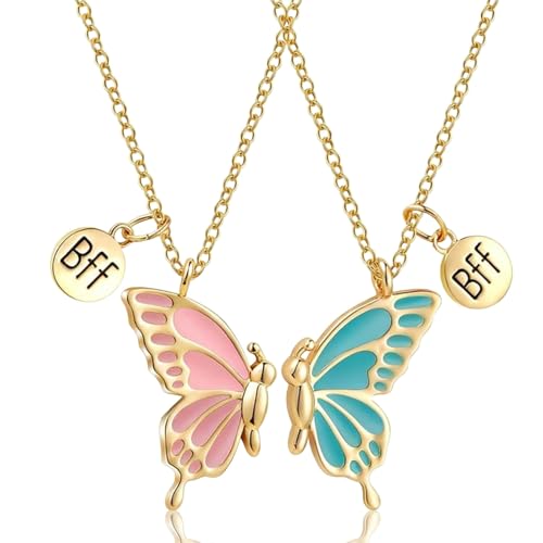 XENQITO 2 Pièces BFF Collier d'amitié,Amitié Pendentif,Meilleurs Amis Collier, Colliers d'amitié pour 2, Coeur Amitié Colliers pour 2 Filles Cadeau...