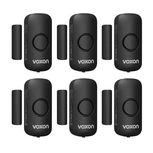 VOXON Sensore di Allarme per Porte e Finestre, 100 dB Sirena Allarme Casa Senza Fili, Sistema Antifurto Magnetico Wireless, Allarme Porta Ingresso Adatto per Casa, Negozio, Ufficio, Garage (6 pezzi)