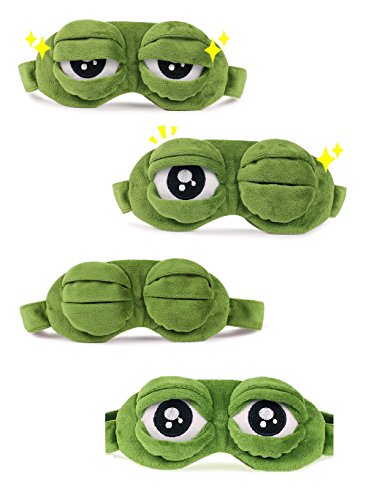Apanphy® Augenmaske, Flusen Karikatur Frosch Schlafen Lustige Neuheit Augen Abdeckung Eyeshade Reise Maske (Grün)