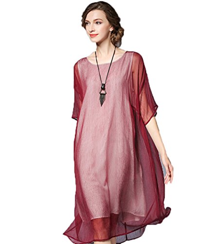 Jupe en mousseline rouge YALI pour vos soirées d'été élégantes