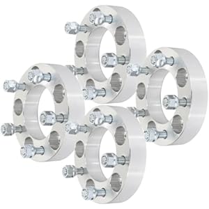 Qikudsil 4-Pcs 1.25&Quot; 5X4.75 12X1.5 Studs Wheel Spacers (Forged 6061 T6 Aerospace Aluminum,1.25&Quot;-Thickness,Silver) 1 41g161n8iyl. sl500 . ss300