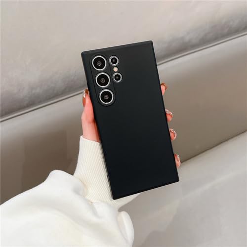 Coque silicone liquide Samsung S23 FE noire protection antichoc