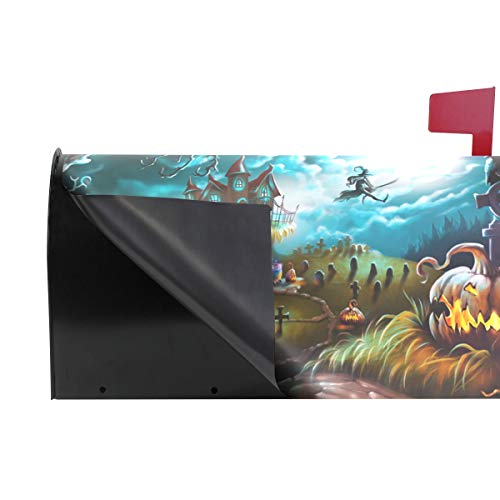 Naanle Halloween Magnetic Mailbox Cover, Halloween Witch Mailbox Wrap Home Decorative For Large Size 25.5”(L) X 20.8”(W) #TOP3