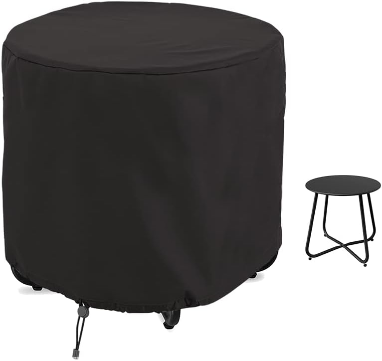 Izzybang Patio Steel Patio Side Table Cover Weather