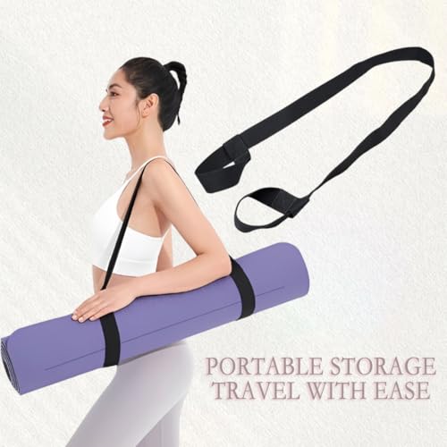 BAVALIN Yoga Mat Strap for Carrying - Cotton Yoga Mat Carry Strap Sling, Adjustable Loops for all Mat Sizes(Yoga Mat not included) - Image 3