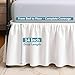 Twin Daybed Skirt 14 Inch Drop, Dust Ruffle Bed Skirts for Daybeds, Split Corners with Three Side Coverage (White)