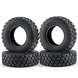 4pcs Wheels Tires 30mm Rubber Tires for 1/14 Tamiya Truck RC Crawler Car