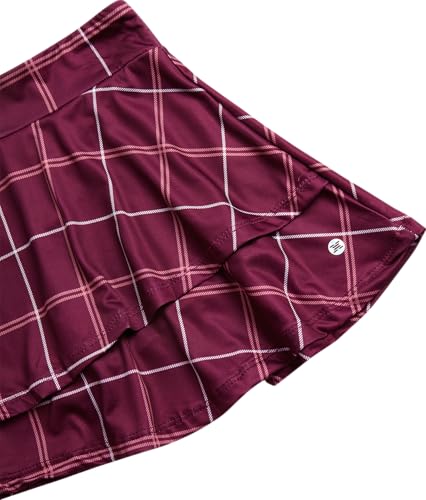 Image of RBX Girls Athletic Skort Set - 2 Piece Ribbed Short Sleeve Tee and Athletic Skort for Girls (Sizes: 7-12)