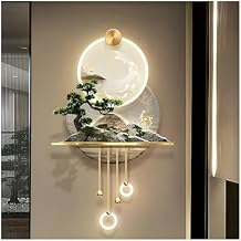 GZHERVICES Illuminated 3D Wall Art, Wall Sculptures with LED Light, Decorative Wall Lamp, Chinese Painting for Home Entrance Hallway, Bedroom 90x150cm