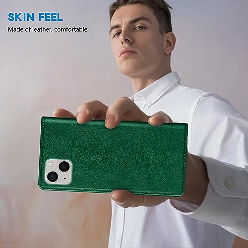 Image of ZZXX for iPhone 13 Mini Wallet Case Strong Magnetic 5.4 inch,Green