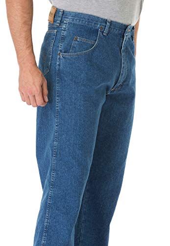 Wrangler Men's Big & Tall Relaxed Fit Stretch Jeans - 48 38, Stonewash3