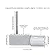 JGY‑370 M6 Gewinde 50mm Schaftlänge Einstellbare Drehzahl und CW/CCW Getriebemotor Selbsthemmender Drehzahlreduzierungsschneckenmotor(DC12V 30RPM)