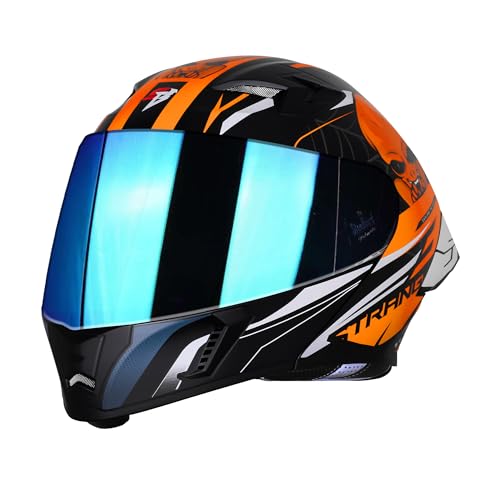 Image of Steelbird SBA-20 Strange ISI Certified Flip-Up Graphic Helmet for Men with Inner Silver Sunshield