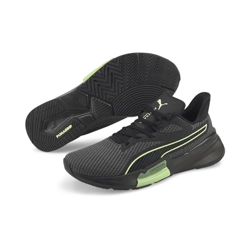 Image of Puma Men's Pwrframe Gymnastics Shoes, Puma Black Fizzy Lime, 10 US