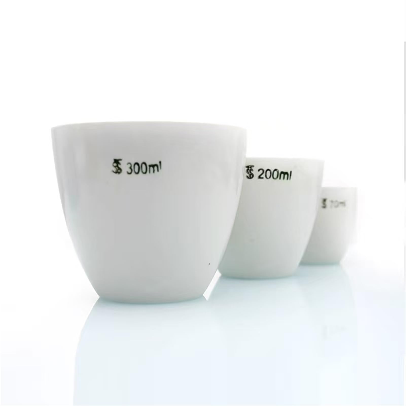 Crisol de cerámica Equipo de Laboratorio Crisol de Porcelana con Tapa - Todos los tamaños Disponibles de 5 ml a 300 ml(20ml 10pcs)