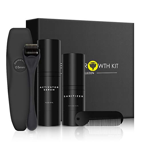 Swakom Bartwachstums-Set, Bart Wachstum Liquid Kit für Bart Wachstum, Styling Werkzeug,Aktivator Serum,Natürliches Haarwachstumsöl für Männe