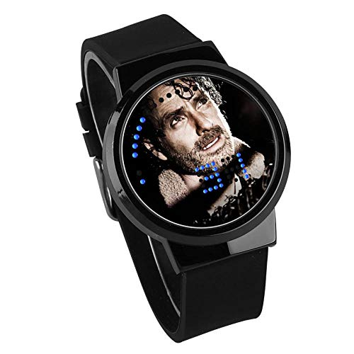 Film und Fernsehen The Walking Dead Series, Led Watch Wasserdichter Touchscreen Digital Light Watch Unisex Armbanduhr-schwarz
