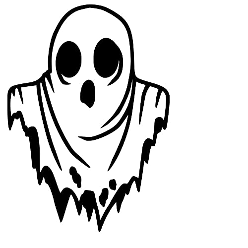 Scary Ghost Vinyl Decal Sticker Design #6 Car Window Wall Laptop Phantom ?????????? el fantasma ???? ? (Height: 5